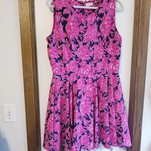 Maison Jules pink and blue floral dress